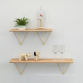 Simple word partition wall wooden board iron decorative shelf